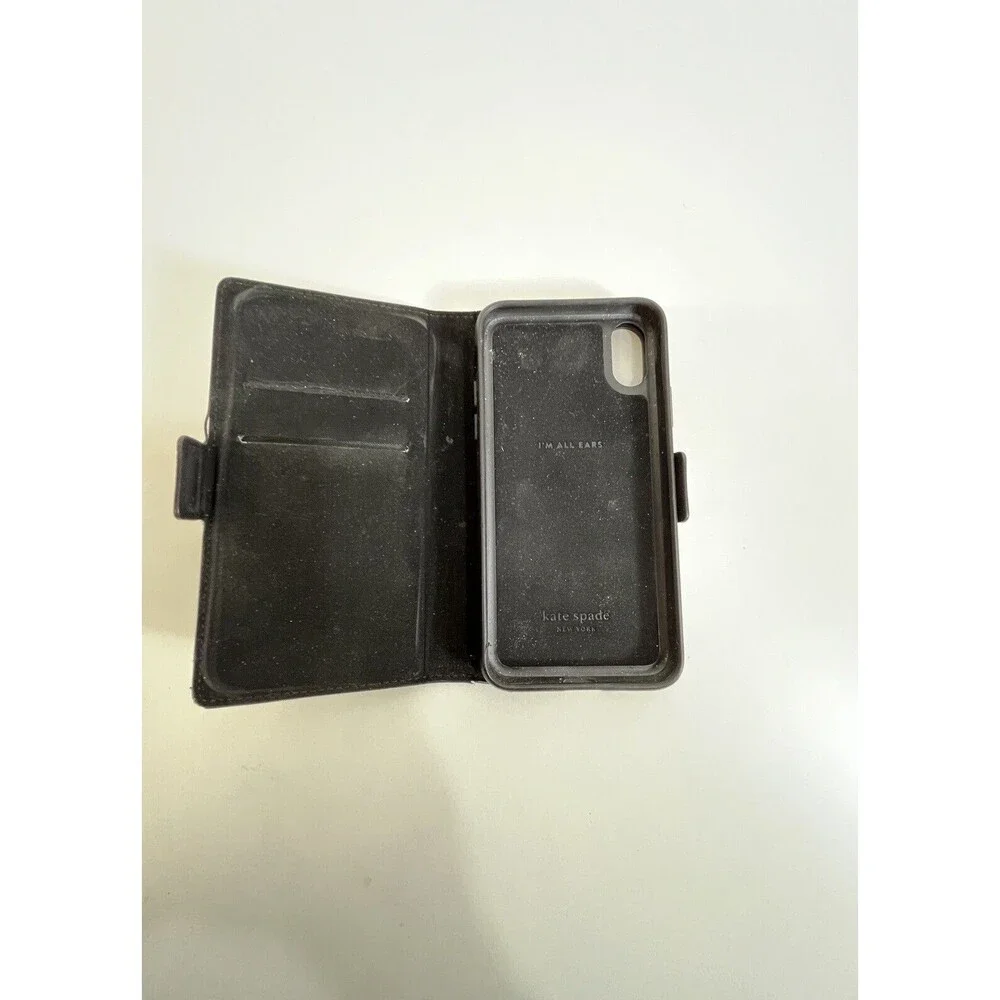 Kate Spade iPhone XR leather magnetic wrap protective phone case excellent Cond.